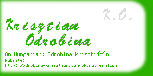 krisztian odrobina business card